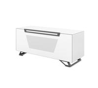 MUNARI meuble pour TV jusqu'à 55" KVT126F/P Collection VENTIMIGLIA (Blanc Opaque - Verre trempé)