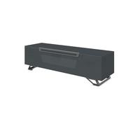 MUNARI meuble pour TV jusqu'à 65" KVT150F/P Collection VENTIMIGLIA (Gris foncé brillant - Verre trempé)