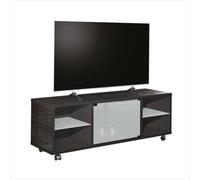 MUNARI meuble TV MATERA MT150NE (Blanc - Laminé et verre)