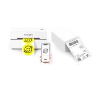 MUNBYN 130B Imprimante Thermique+Etiquette Thermique 500Pack Étiquettes d'expédition Thermiques 4XL