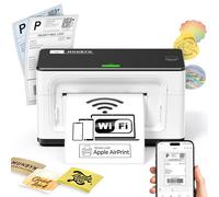 MUNBYN 2025 AirPrint Imprimante Thermique, AirPrint pour iOS et macOS, Imprimante Etiquette Thermiques sans Fil 4x6, Compatible avec Etsy, Shopify, Royal Mail, DPD, Evri, 941AP, Blanc