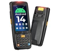 MUNBYN 2025 Scanner de Codes-Barres Android 14, PDA Portable 4GB+64GB, Équipé du Moteur de Scan HS7 1D & 2D, Écran Tactile 4 Pouces, Scanner Mobile 5000mAh pour Inventaire et Entrepôt