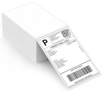 MUNBYN Etiquette Thermique 500Pack Étiquettes d'expédition Thermiques 4XL - Etiquettes Autocollantes 10 x 15 cm, Résistant aux rayures, à l'eau, à la saleté, à la poussière et à la graisse, Blanc