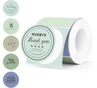MUNBYN Étiquettes Rondes Thermiques 50 x 50 mm, Étiquettes Multicolores en Tons Printaniers Morandi, 150 Pièces, Idéal pour Artisanat, Bureau, École, Organisation et Gestion des Stocks
