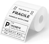 MUNBYN Étiquettes thermiques Blanc 3x2 pouces, Etiquettes Thermiques Autocollantes, Etiquettes Thermiques pour prix, Code-barres, Courrier, nom, 500 étiquettes/1 Rouleau