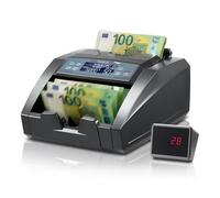 MUNBYN IMC27 compteuse de Billets avec Détection de Faux Billets UV/MG/IR/MT, Machine à Compter Les Billets Euros & Dollars avec Calcul de Valeur, Modes ADD & Batch, 1300 Billets/Min, Garantie 2 Ans