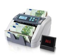 MUNBYN IMC51 Machine à compter l'argent, Compteur de billets en EUR uniquement, Mode ajout et lot, Détection UV/MG/IR, 1100 billets/min, Écran LCD, Assistance après-vente 2 ans, Gris