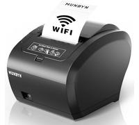 MUNBYN - Imprimante de reçus WiFi avec port USB, imprimante POS de 80 mm fonctionne avec boîtier carré Mac, Windows, Chromebook Linux, tiroir-caisse, ESC/POS (P047-WiFi), non compatible avec Clover