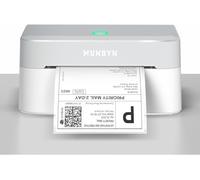 MUNBYN Imprimante Thermique Bluetooth, Technologie DAC, Blanc, RW403B