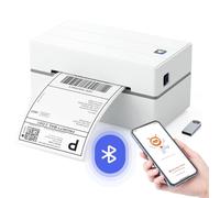 MUNBYN Imprimante Thermique, Imprimante d'étiquettes d'expédition Bluetooth sans Fil 4x6 pour Colis et Petites Entreprises à Domicile, Compatible avec DHL, UPS, Colissimo, Shopify, Vinted,Leboncoin