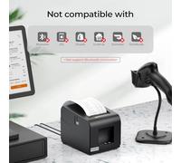 MUNBYN Imprimante Thermique USB/Ethernet 80mm + 10 Rouleaux Papier Thermique 80mm Bundle