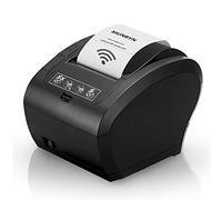 MUNBYN [Imprimante Thermique WiFi] 80 mm Imprimante Thermique 300 mm/Sec Directe avec USB Ethernet pour Windows PC/ESC/POS - Noir