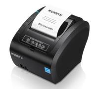 MUNBYN iOS Imprimante Thermique Bluetooth, MFi Imprimante POS 80mm avec USB, Série, Ethernet, Compatible avec Android, Windows PC et Ubereats, Non Compatible avec Paypal, Doordash ou Grubhub