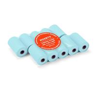 MUNBYN Lot de 10 rouleaux de papier thermique bleu de 6,3 cm x 15,2 m, papier pour reçus de 58 mm (10 rouleaux), papier thermique sans BPA, compatible avec toutes les mini imprimantes thermiques POS