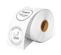 MUNBYN Lot de 150 Étiquettes Thermiques Ronde Blanc, Etiquette Autocollante Ronde 2 x 2 pouces, Shipping Label Résistant aux rayures, à l'eau, à la saleté, à la poussière et à la graisse
