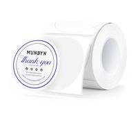 MUNBYN Lot de 150 feuilles d'étiquettes thermiques bleues et noires - Papier autocollant double couleur pour écoles, entreprises, étiquettes de prix, étiquettes de cuisson et de sécurité