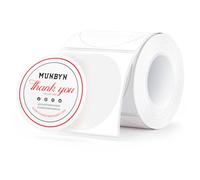 MUNBYN Lot de 150 feuilles d'étiquettes thermiques rouges et noires - Papier autocollant double couleur pour écoles, entreprises, étiquettes de prix, étiquettes de cuisson et de sécurité