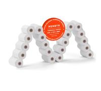 MUNBYN Lot de 20 rouleaux de papier thermique sans BPA, 58 mm pour mini imprimante POS thermique de 58 mm et machines à cartes de crédit à terminal carré