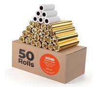 MUNBYN Lot de 50 rouleaux de papier thermique pour reçus Star Micronics TSP100 TSP143 Epson - 80 mm x 6 m - Sans BPA - 80 x 30 mm x 50 rouleaux