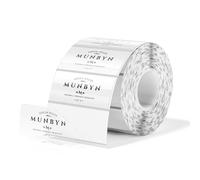 MUNBYN Lot de 500 étiquettes thermiques transparentes, 5,7 x 3,2 cm, imprimables pour petites entreprises, design de logo à faire soi-même, rouleau polyvalent, autocollants imperméables directs