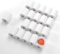 MUNBYN Rouleau TPE 57mm x 35mm x 16m Rouleau Papier Thermique，Rouleau Caisse Thermique pour Systèmes POS, Terminaux PDQ et Machines à Carte Bancaire, Sans BPA/BPS [20 x]
