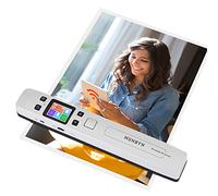 MUNBYN Scanner portable, scanner photo pour documents, images, textes à 1050 ppp, numérisation à plat, carte SD de 16 Go, téléchargement d'images sur ordinateur via USB ou Wi-Fi intégré, aucun pilote