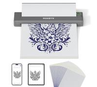 MUNBYN Thermocopieur Tatouage Bluetooth ITP05, 20 Feuilles Papier Transfert Imprimante, Imprimante Stencil Tatouage, Transfert Tatouage Machine Copieur pour iOS Android et Mac, Gris
