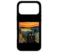 Munch Edvard The Scream Black Cat Peinture Humoristique Coque pour iPhone 17 Pro Max