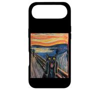 Munch Edvard The Scream Black Cat Peinture Humoristique Coque pour iPhone Air