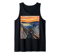 Munch Edvard The Scream Black Cat Peinture Humoristique Débardeur