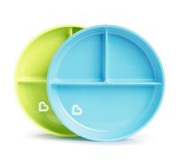 Munchkin Assiettes à ventouse divisées Stay Put Bleu/Vert