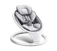 Munchkin Balancelle Bébé Électrique | Chaise à Bascule Bébé Bluetooth | Chaise à Bascule Douce Portable avec Mouvement et Sons | Gris/Blanc