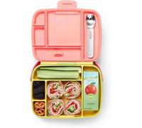 Munchkin Bento Lunch Box Pour Bébé Et Enfant, Jolie Boîte Repas Avec 5 Compartiments Et Couverts, Boîte À Goûter Et Repas Enfant Pour École Ou Garderie - Jaune.[G1297]