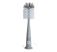 Munchkin Brosse à Biberon | Pour Nettoyer les Biberons & Bouteilles d'Eau avec Brosse à Tétine Intégrée | Autonome | Compatible Lave-vaisselle | Brosse à Poils | Lot de 1 | Gris