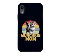 Munchkin Cat Mom Funny I Love My Munchkin Cat Rétro Coque pour iPhone XR