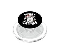 Munchkin Chapeau de Père Noël Motif Chat Merry Catmas PopSockets PopGrip pour MagSafe