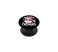 Munchkin Chapeau de Père Noël Motif Chat Mignon PopSockets PopGrip Adhésif