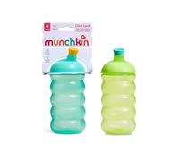 Munchkin Click Lock Schnabelbecher 2er-Pack | 12 M+ | 296 ml | Blau/Grün