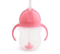 Munchkin Gobelet à paille Click Lock – paille lestée, sans BPA, anti-fuite, 207 ml rose