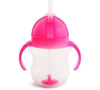 Munchkin Gobelet à paille Click Lock avec paille lestée, sans BPA, anti-fuite, passe au lave-vaisselle, 207 ml, rose