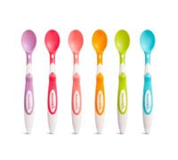 Munchkin Cuillères à Embout Souple Bébé & Tout-Petit | Idéales pour Diversification | Poignées Ergonomiques | Couverts Bébé & Desserts | Sans BPA | 6 Pack
