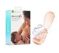 Munchkin Flow Nipple Shield + avec canal transparent pour regarder le flux de lait - Infirmière en toute confiance et atteindre vos objectifs d'allaitement, silicone - 24 mm