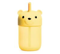 Munchkin Gentle Transition Honey Bear Gobelet avec paille pour bébés et tout-petits de 6 mois et plus, gourde compressible pour boire facilement, 255,1 g, jaune