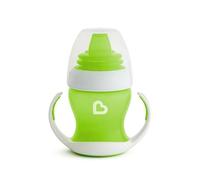 Munchkin Tasse de Transition Douce Bébé | Tasses Sippy Bébé & Tout-Petit avec Poignées & Couvercles | Sans BPA | Non-Déversement | Étanches | Silicone | À partir de 4+ Mois | 4 oz / 118 ml | Vert