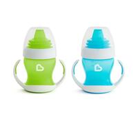 Munchkin Tasse Bébé Gentle Transition, Tasse avec Poignées et Couvercle pour Bébé, Tasse Antifuites sans BPA, Compatible Lave-Vaisselle, Tasse Silicone pour Enfant dès 4 mois - 118 ml, Lot de 2