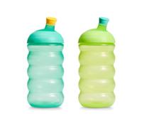 Munchkin Gobelet Bébé Click Lock avec Bec | 2 Pack | 12m+ | 296 ml | Bleu/Vert