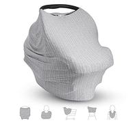 Munchkin Housse de siège auto 5 en 1 polyvalente pour allaitement, chaise haute et kangourou avec technologie XtraGuard aux ions argentés gris