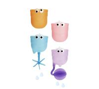 Munchkin Jouet de Bain Falls avec Ventouses | Jeu de Chute Multicolore | Comprend 3 Jouets Interactifs & 1 Tasse Verseuse | Amusement pour le Bain