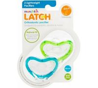 MUNCHKIN LATCH Set de sucettes en silicone, à partir de 6m+, 2pcs, vert/bleu