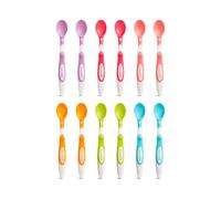 Munchkin Soft Tip Toddler & Baby Spoons| Baby Weaning Spoons Set with Ergonomic Handles| Dishwasher Safe Plastic Cutlery| BPA Free Baby Feeding Spoons & Dessert Spoons for Babies| 12 Pack